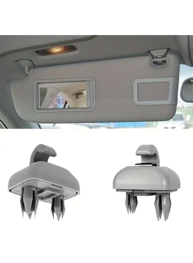 Black Sun Visor Hooks And Clips For Audi A3 A4L A6L A7 Q5 Q3 - Image 1